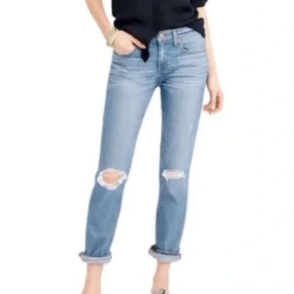 J.Crew Slim Broke in Boyfriend Women's Light Blue Jeans